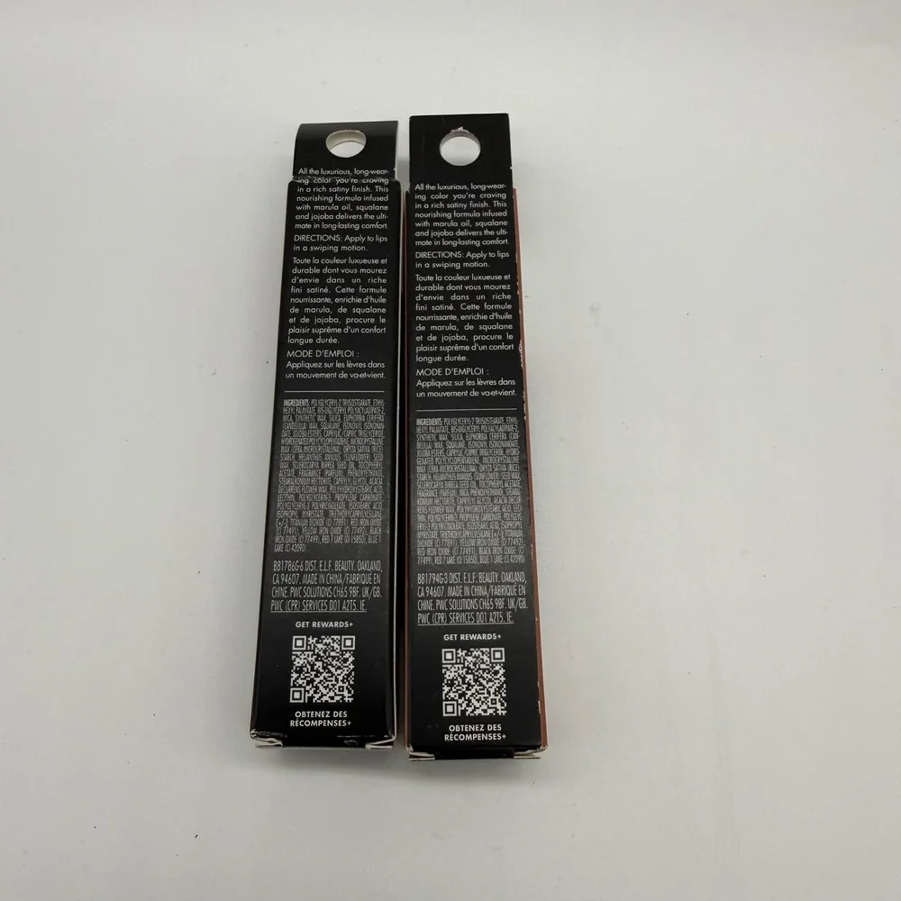 E.L.F. O Face Satin Lipstick Lot Long Lasting Brown‎ Nude No Doubt Drive OS